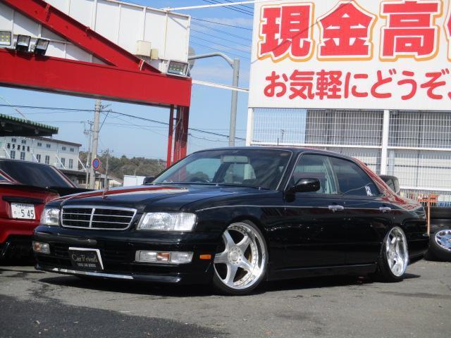 Gloria Brougham Junction Demo Car 4at Aero Lowdown km グロリア ブロアム ジャンクションデモカー エアロ １９ａｗ 車高調 日産 評価書付 中古 中古品 商品番号 aw001 価格 869 000円 税込 31 070ポイント4倍 日産車中古車紹介 Jdm