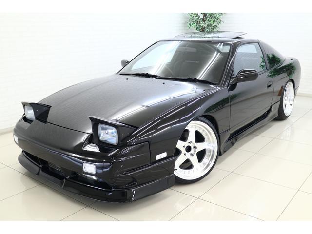 Rps13 180sx Typeiii Sunroof Kouki Style 日産 １８０ｓｘ タイプｉｉｉ サンルーフ 後期仕様 フルエアロ 車高調 社外１８インチアルミ トラスト前置きインタークーラー ステンエキマニ 社外ラジエーター ａｐｅｘマフラー ｍｔ載せ替え公認 日産車中古車紹介 Jdm